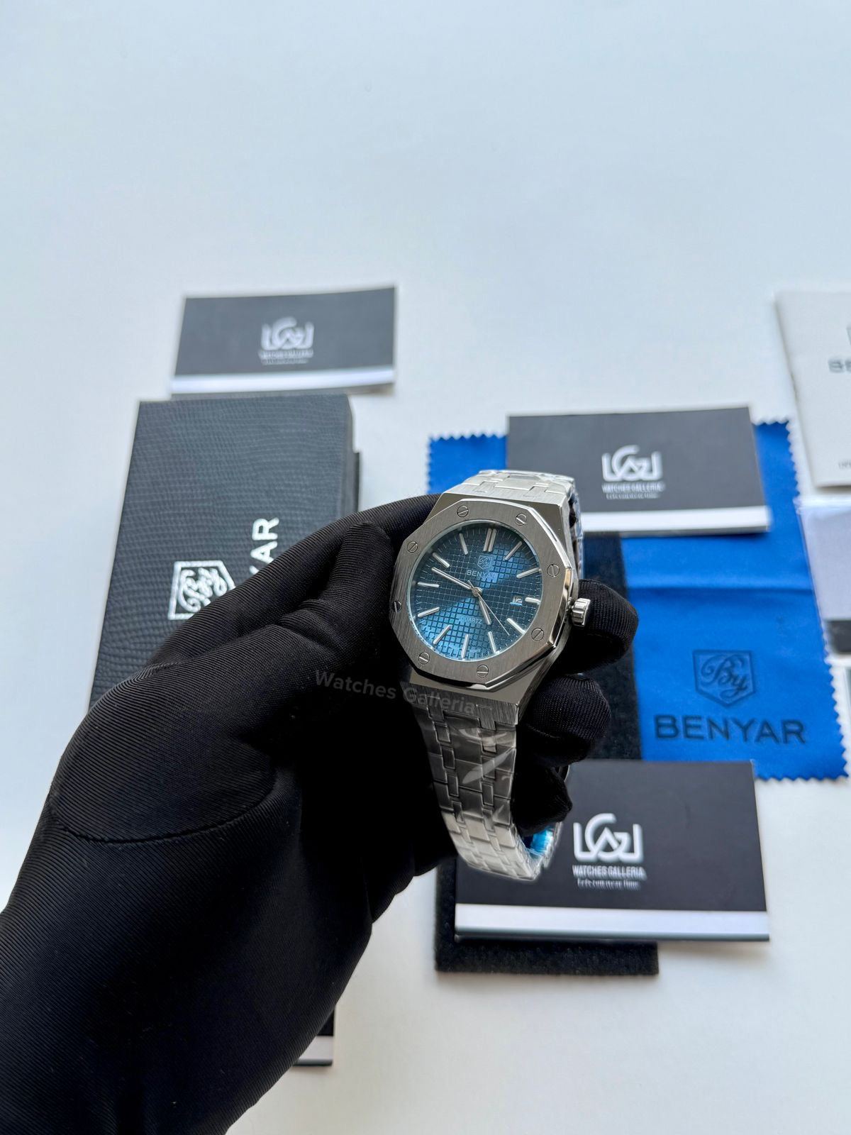 Benyar Royal Oak V2 Quartz (Blue) By5156 Watches Galleria © Copyrights All Right Reserved
