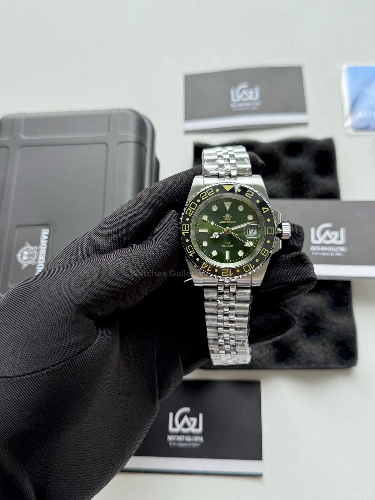 Addiesdive GMT Master Quartz (Green) AD2050 Watches Galleria Š Copyrights All Right Reserved
