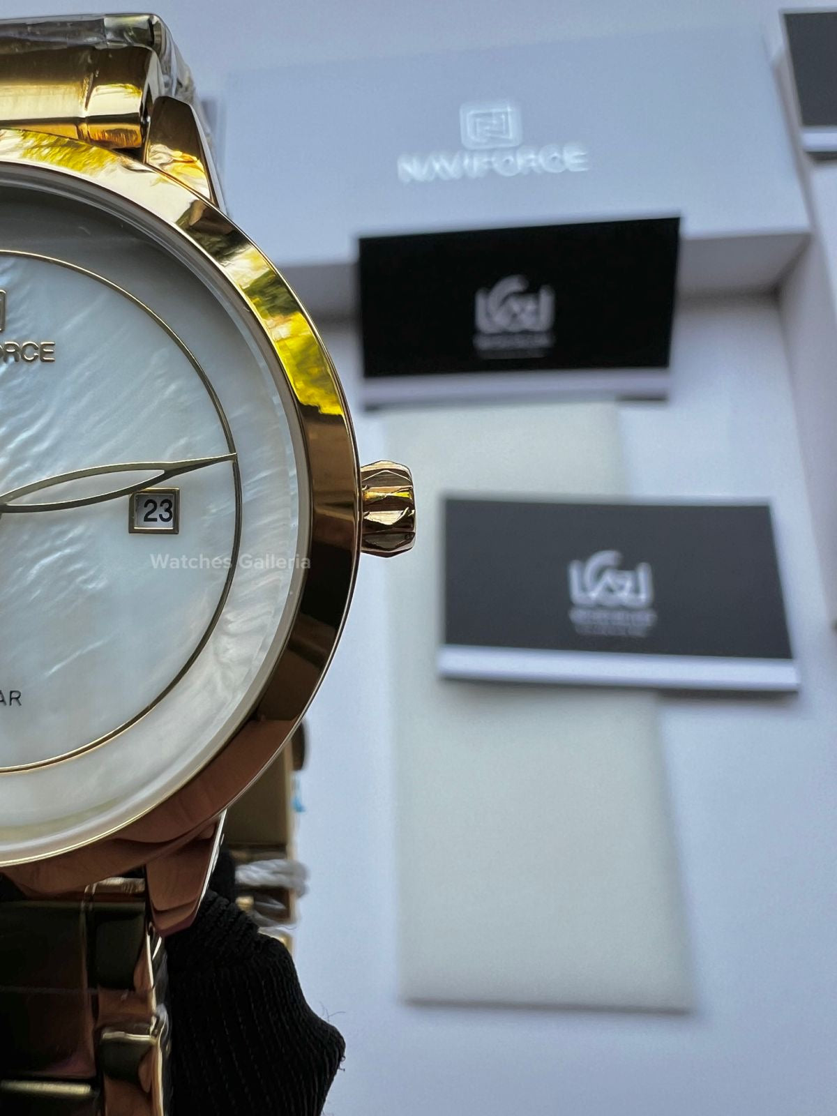 Naviforce Ladies Date Just (Gold) NF5008L Watches Galleria