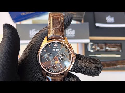 Oupinke Calendar Moonphase Automatic (Brown) 3189