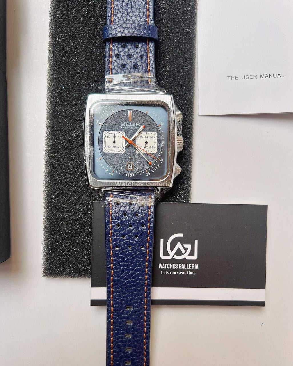 Megir Monaco Chronograph Quartz (Blue) ML2182