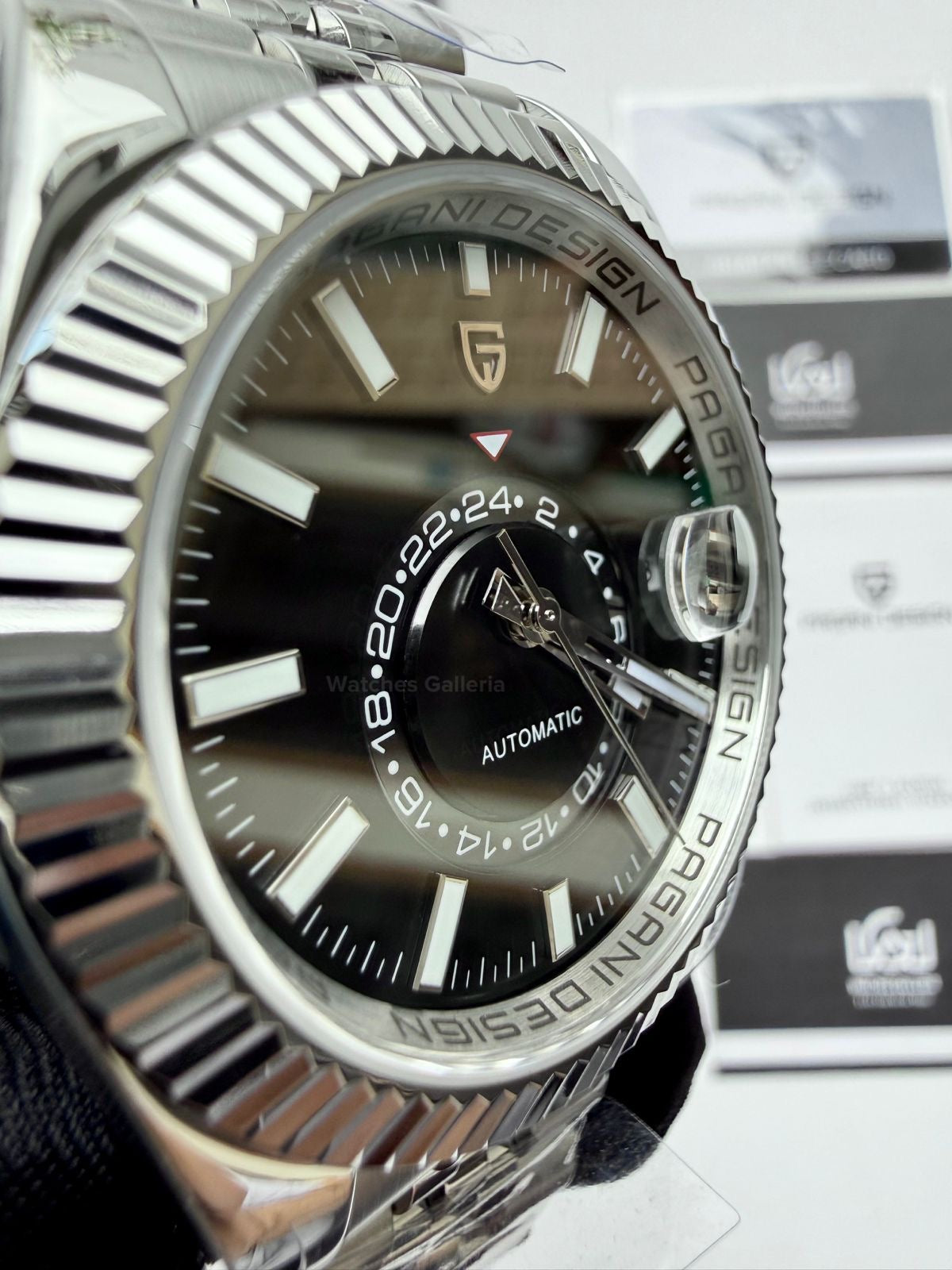 Pagani Design PD1888 Black Sky Dweller Black 40mm – First Time in Pakistan | Limited Edition Automatic GMT Watch