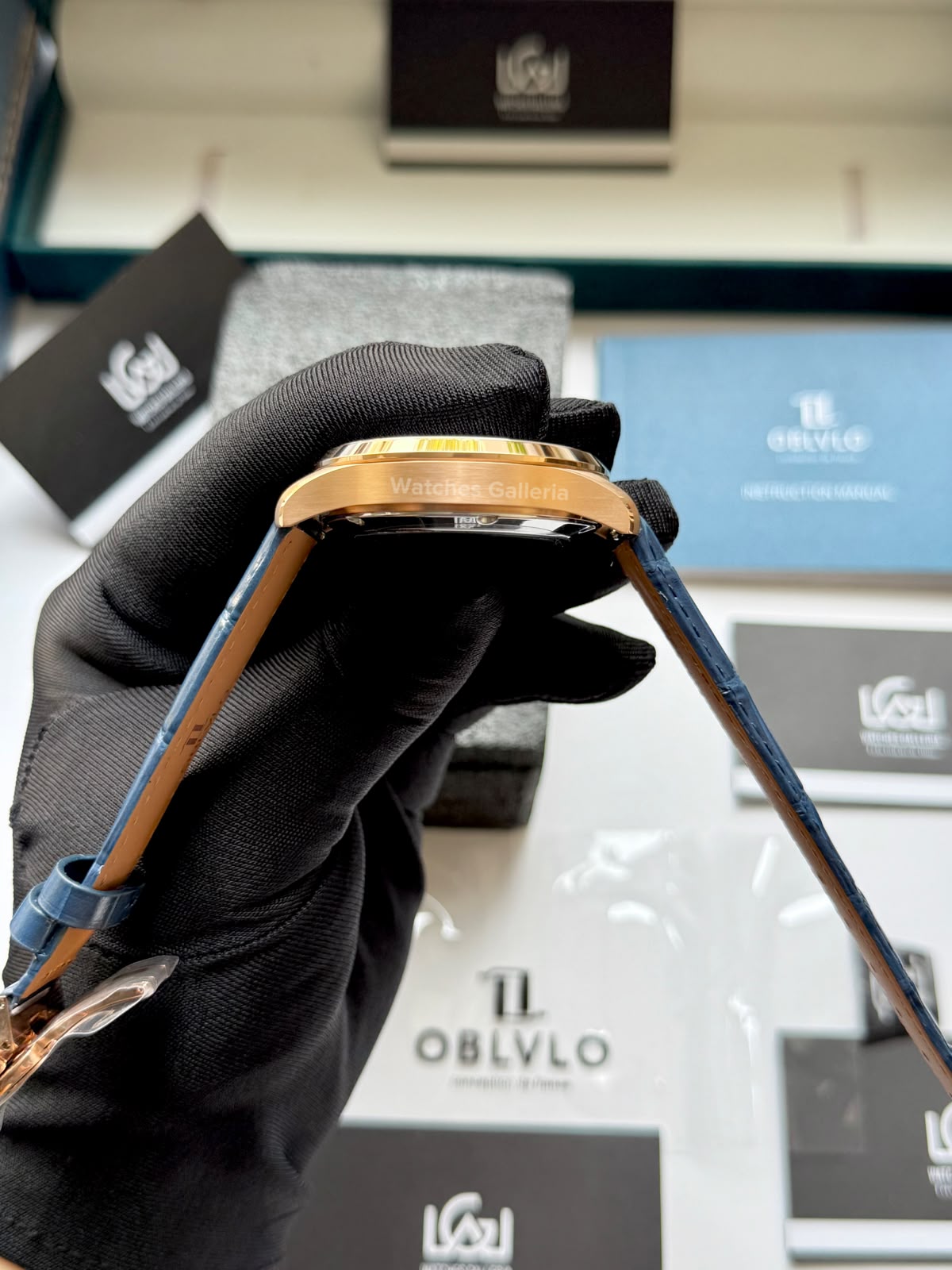OBLVLO GC (Blue Rose Gold Black) Grand Complications Celestial Automatic Watch Brown & Black Dial with Rose Gold Details, Moving Constellation & Earth Display – OBLVLOGC | Oblvlo