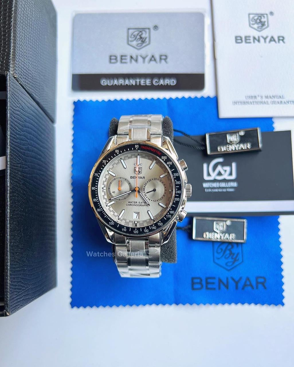 Benyar Black Bay Chronograph Quartz (Silver) BY5194