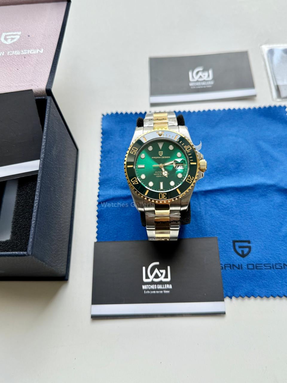 Pagani Design Watch PD1639 Submariner Automatic (Gold Green) Pagani Design in Pakistan