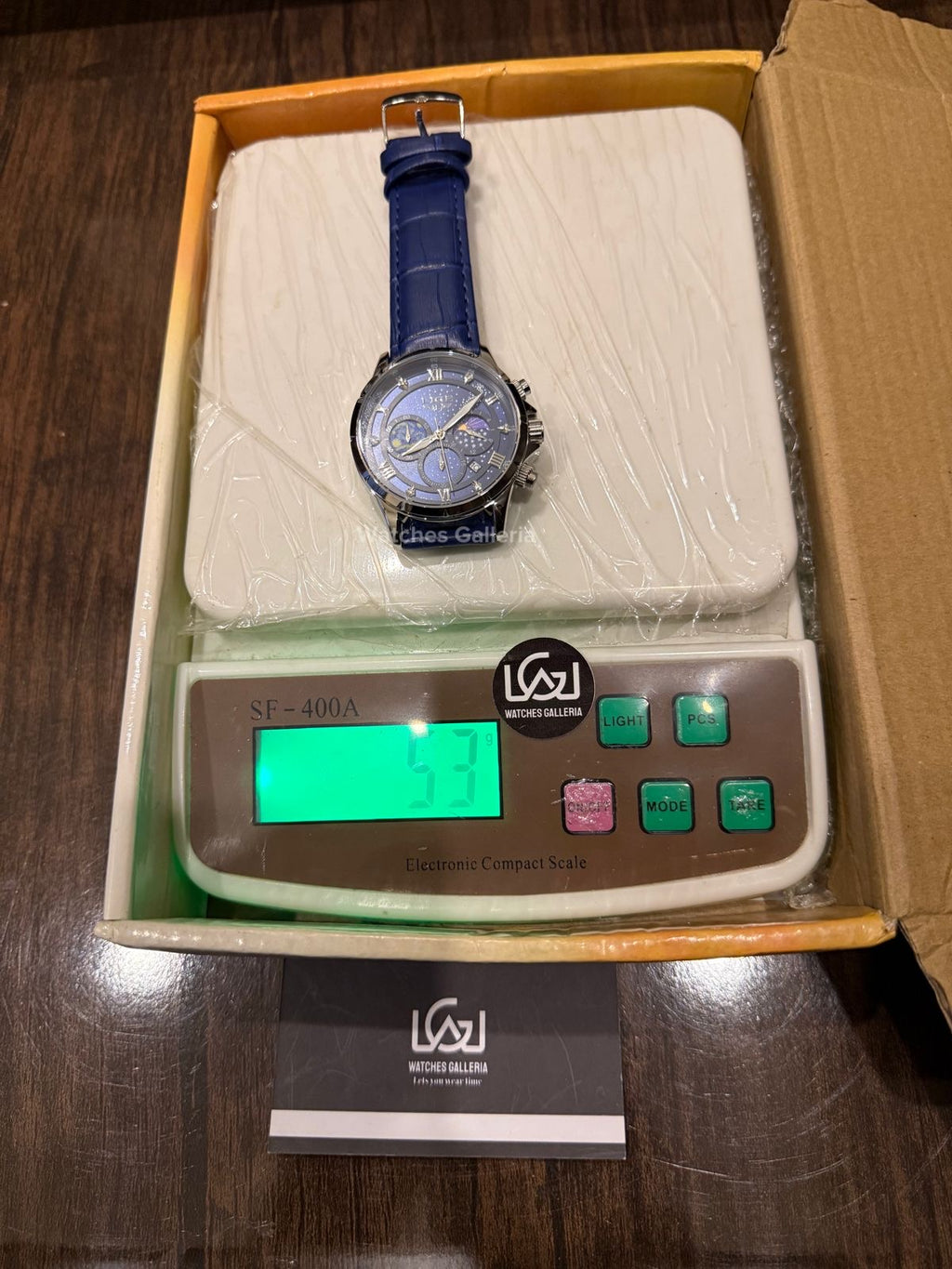 Lige Watch LG89107 Moonphase Chronograph (Blue/Silver) Lige Watch in Pakistan