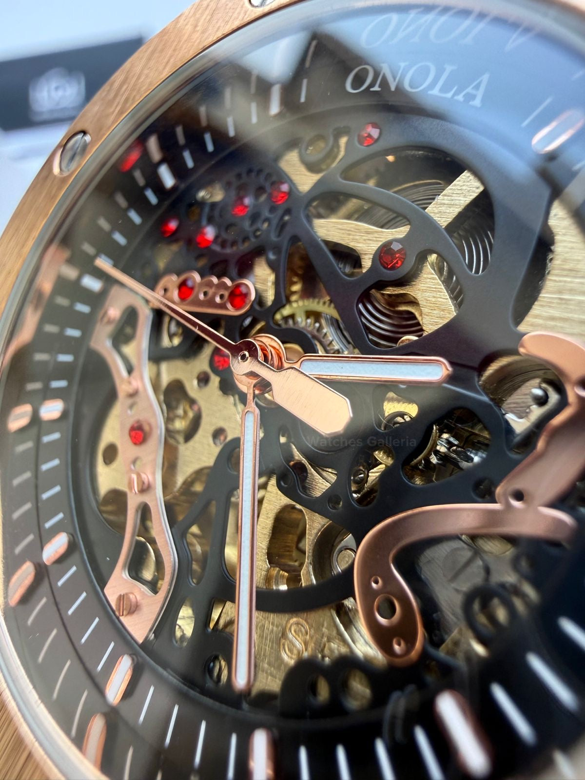 Onola 3834 Royal Oak Offshore Skeleton Gold Black 46mm Automatic – Premium Skeleton Design