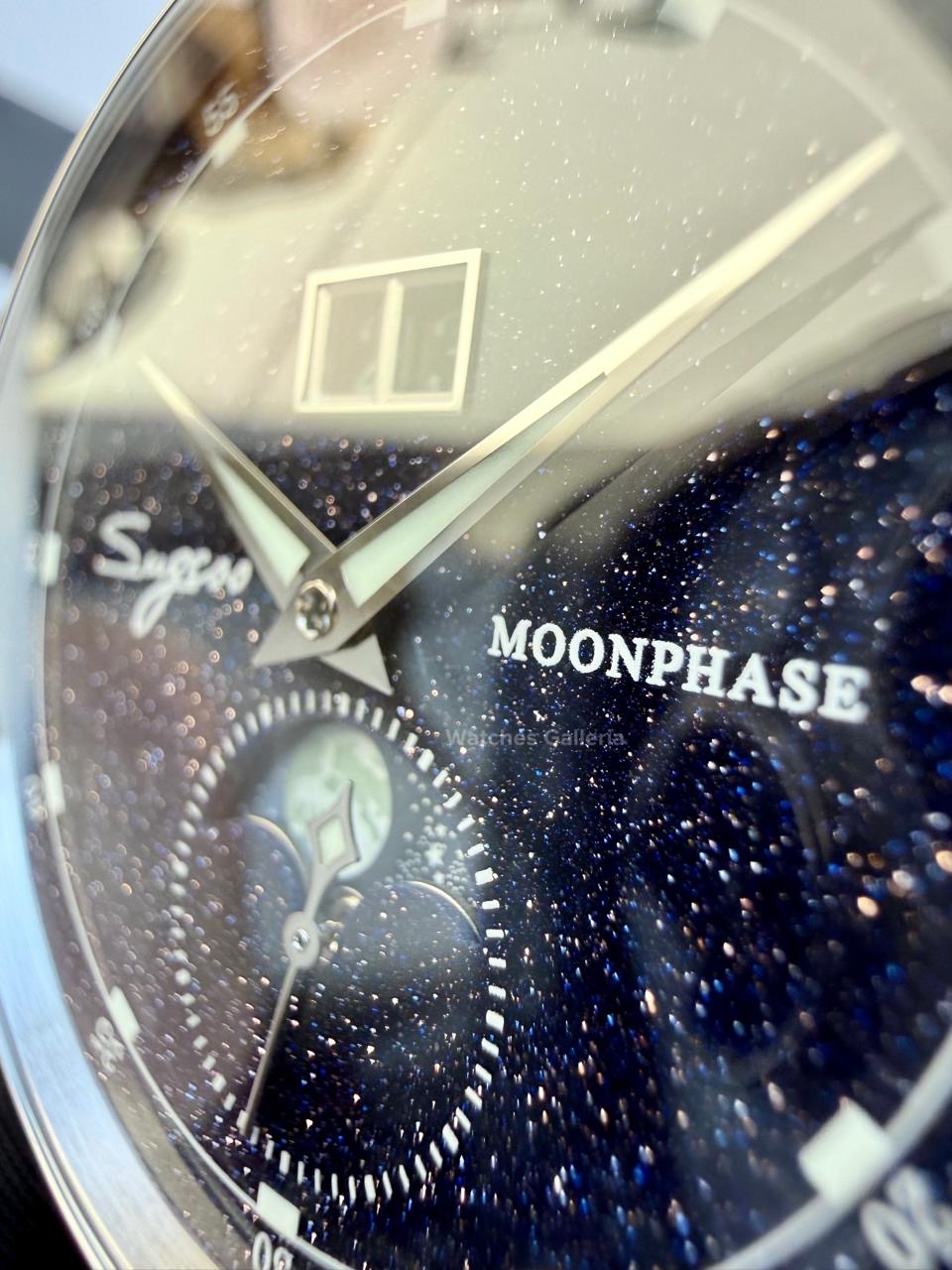 Sugess S401B Brown Leather Moonphase Watch in Pakistan – Luxury Men’s Automatic Mechanical Watch with Starry Sky Dial