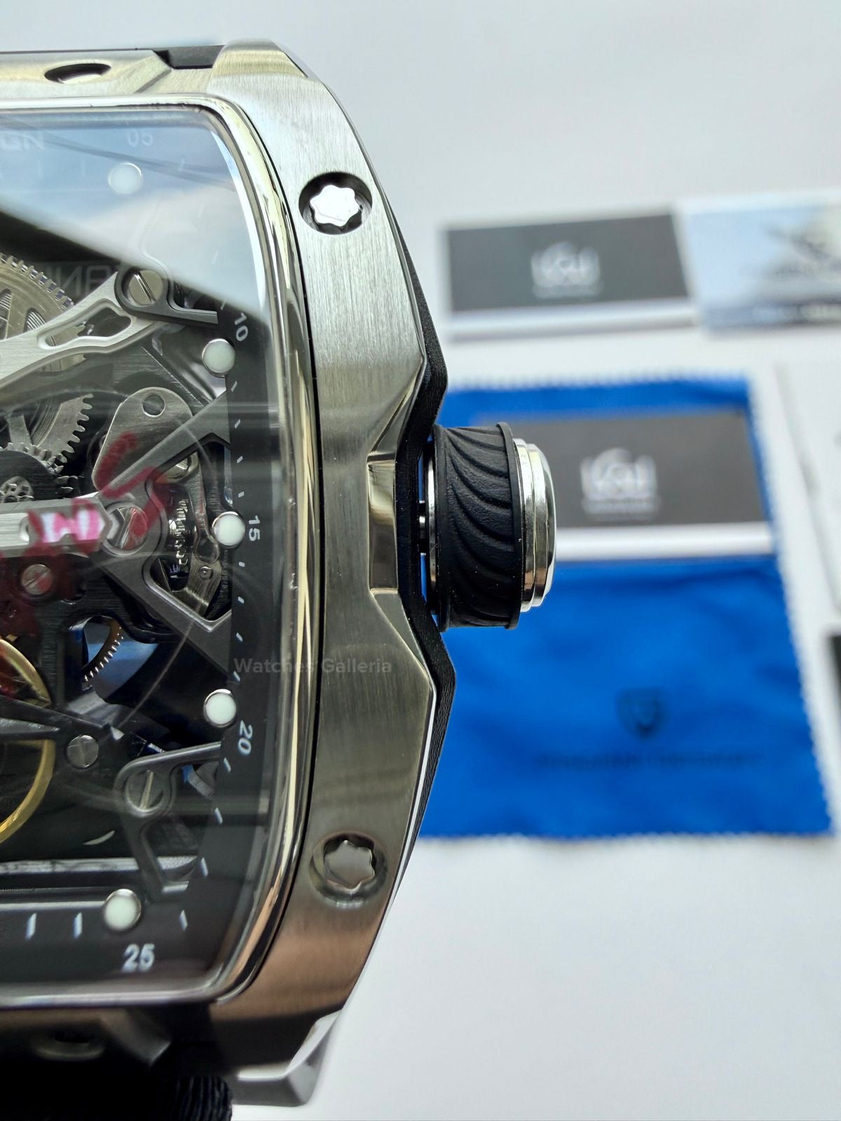 Pagani Design PDys018 Tonneau Skeleton Silver Black 42mm Automatic – Sapphire Crystal | Flywheel | 36H Power Reserve