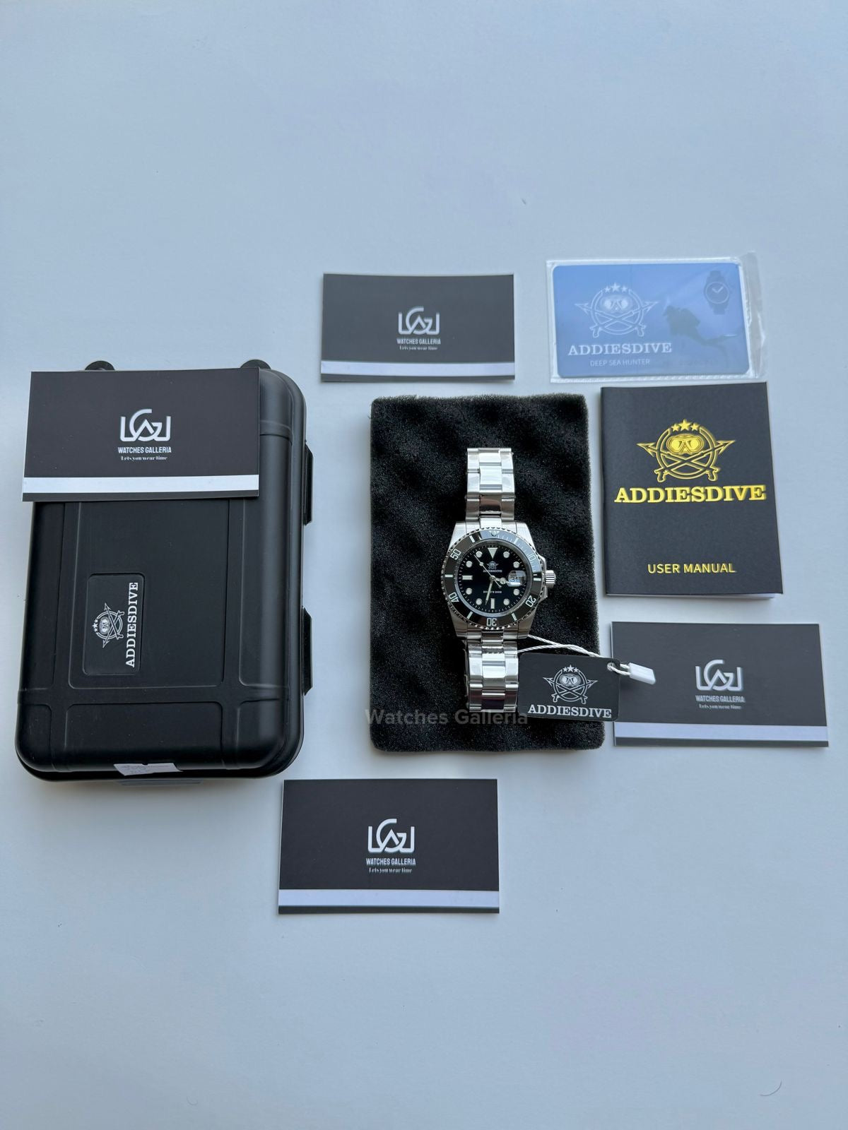 Addiesdive Submariner (Black) Quartz MY-H3-2QZ Watches Galleria