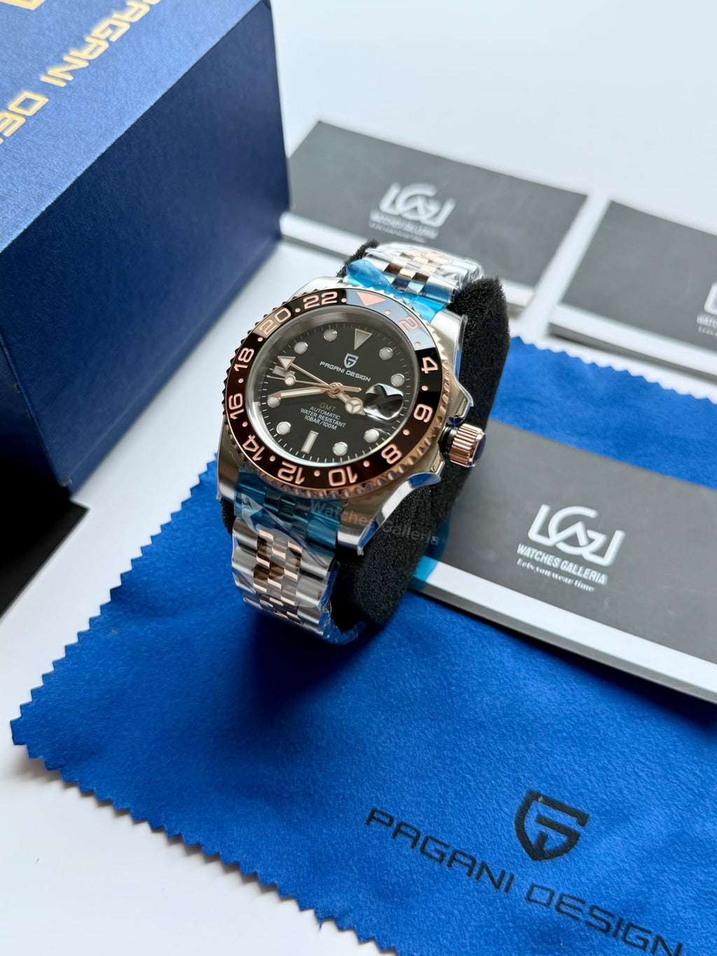 Pagani Design PD1662 GMT Master II Rootbeer Jubilee Limited Edition Automatic Watch | DG5833 GMT | Sapphire Crystal | 100M Waterproof | Pakistan