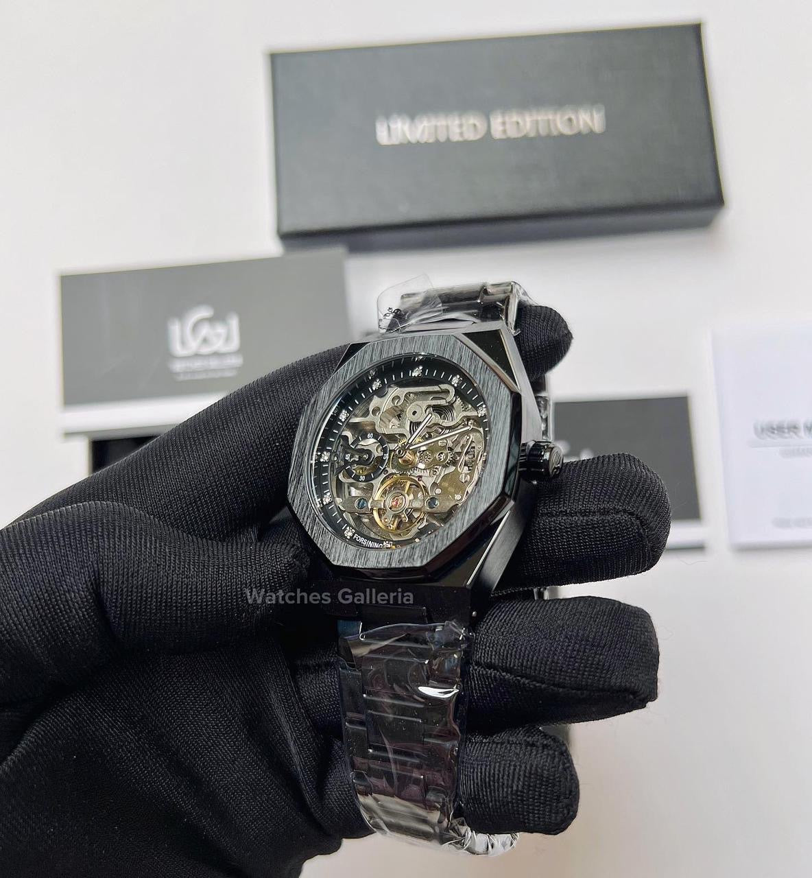 Forsining Royal Oak Skeleton Automatic (Black) TM375G