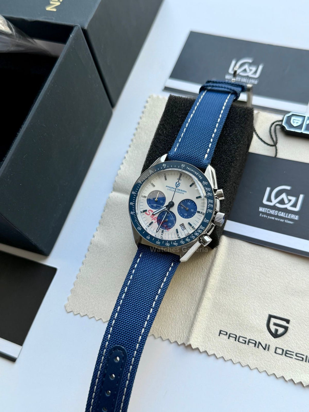 Pagani Design PD1701 Speedmaster Moonwatch Blue 40mm Chronograph – Seiko VK63 Quartz | Sapphire Crystal | 100M WR