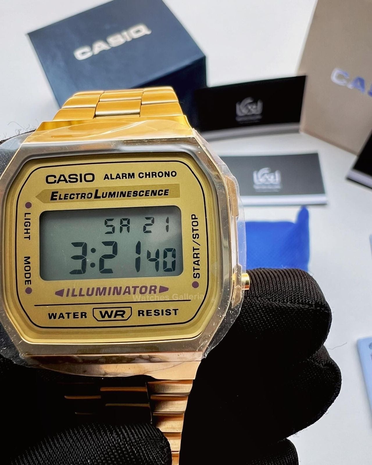 Casio Vintage Digital (Gold) A168WG Watches Galleria