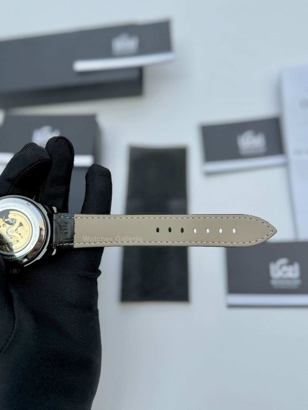 Onola Skeleton Watch Automatic (Black) ON3861 Watches Galleria