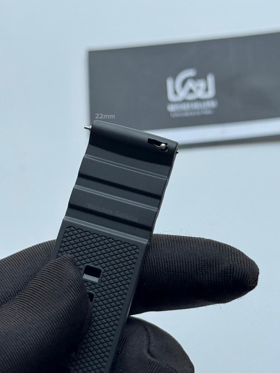 Premium Silicone Rubber Strap 22mm – Quick Release Pin Buckle | Black Buckle | Universal Fit for 22mm Watches