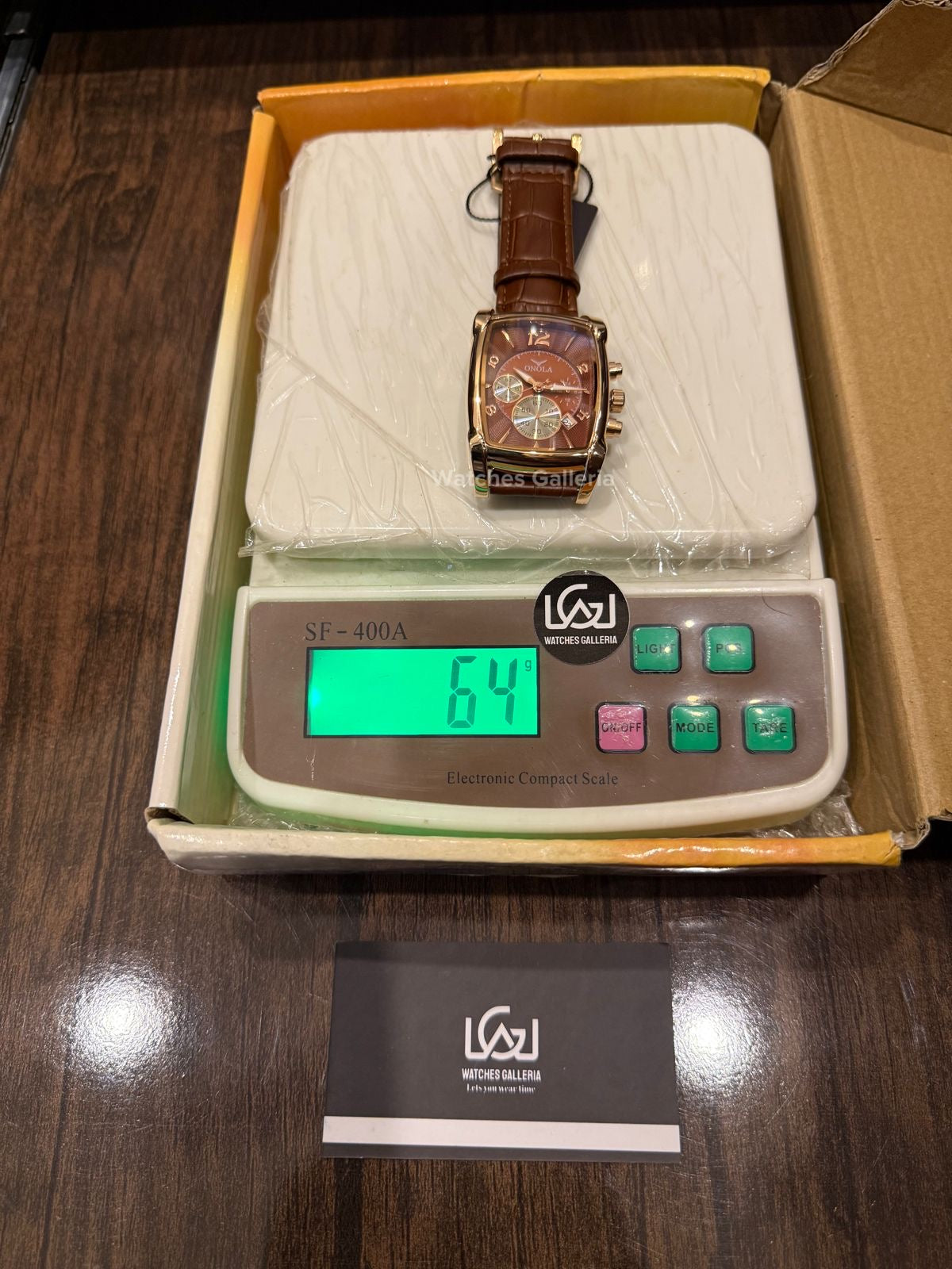Onola Square Chronograph Quartz (Brown) ON6818 Watches Galleria