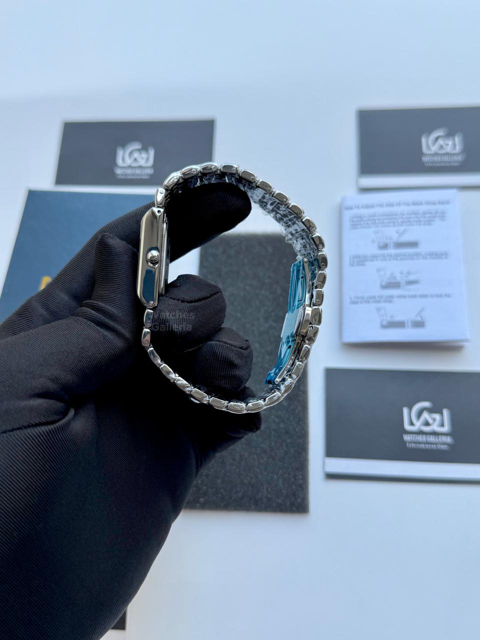 Lige 89156 Tank Women Watch Quartz (Silver/Pink) Lige Women Watch