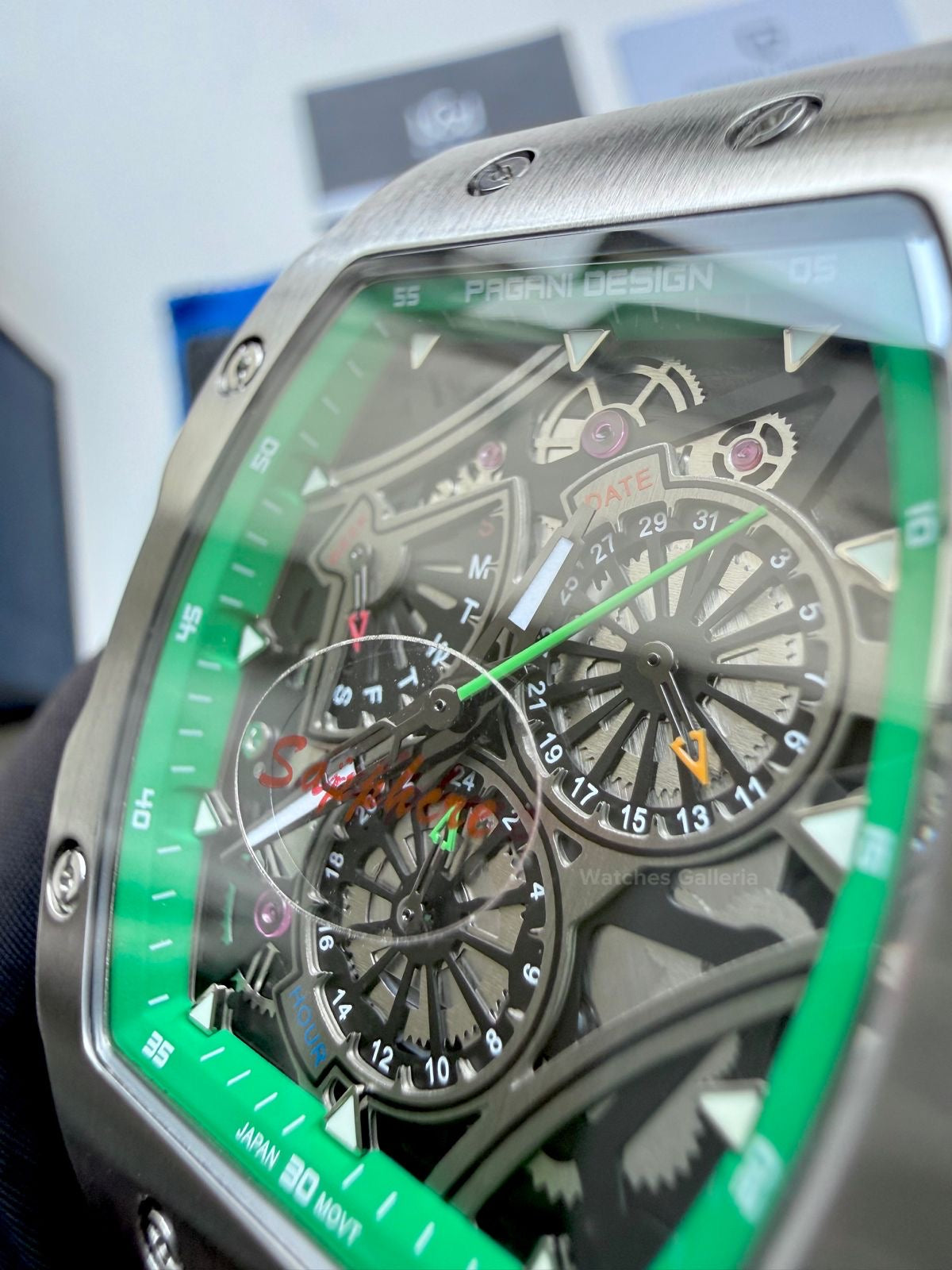 Pagani Design Tonneau Calendar Quartz PDys012 (Green) Pagani Design in Pakistan