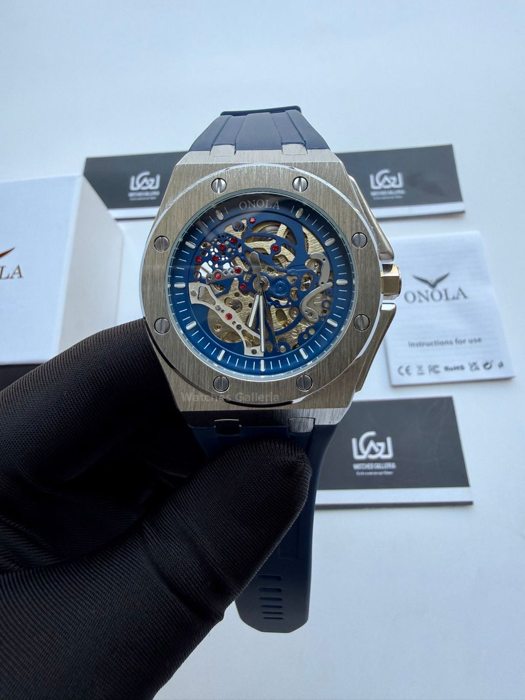 Onola 3834 Royal Oak Offshore Skeleton Blue 46mm Automatic – Premium Sports Watch