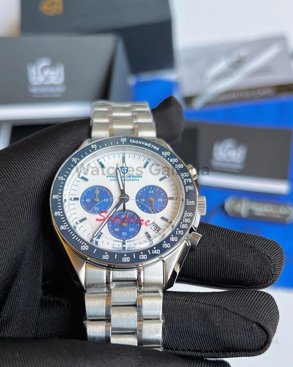 Pagani Design SpeedMaster MoonWatch Quartz (Blue) PD1701