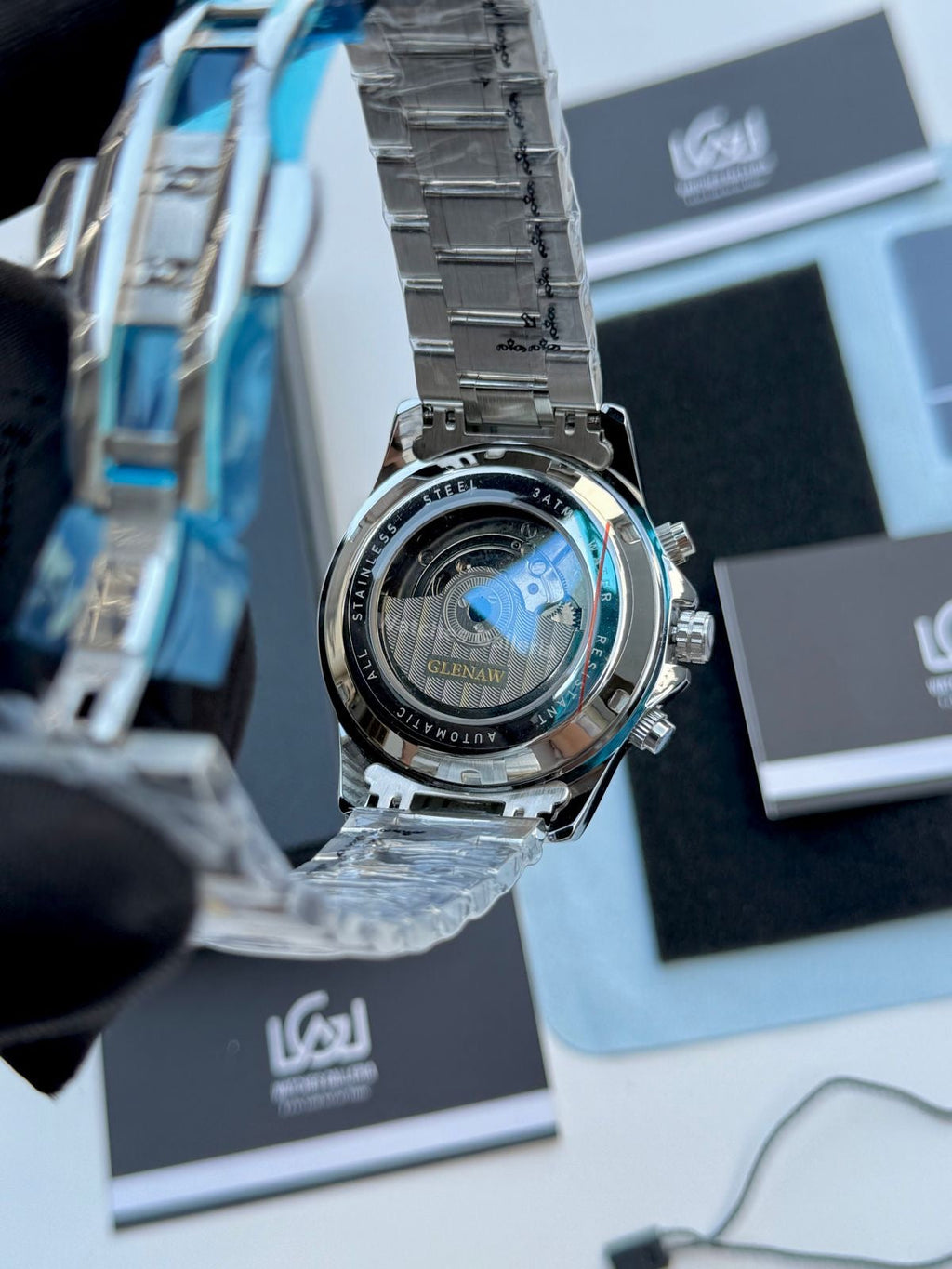 Glenaw Moonphase Automatic (Blue/Gold) GL8919 Watches Galleria