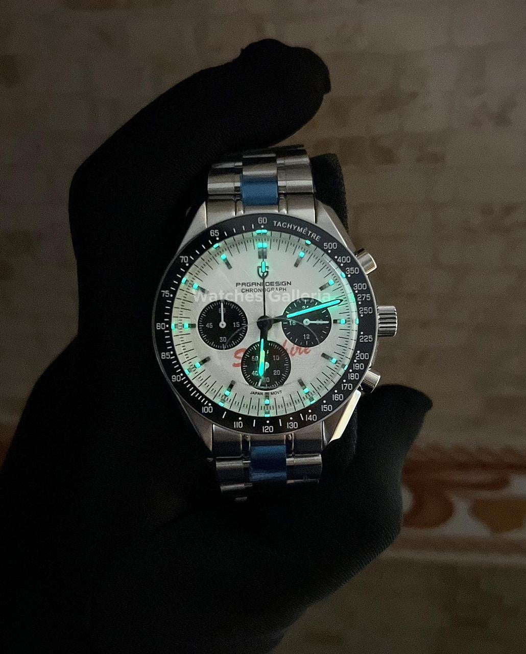 Pagani Design Speedmaster Moonwatch Quartz (White Meteorite) PD1701