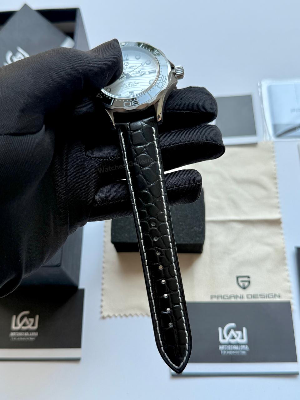 Pagani Design PD1685 Seamaster Diver White Automatic Watch – 200M Sapphire Crystal NH35A/Miyota Luxury Dive Watch in Pakistan | Watches Galleria