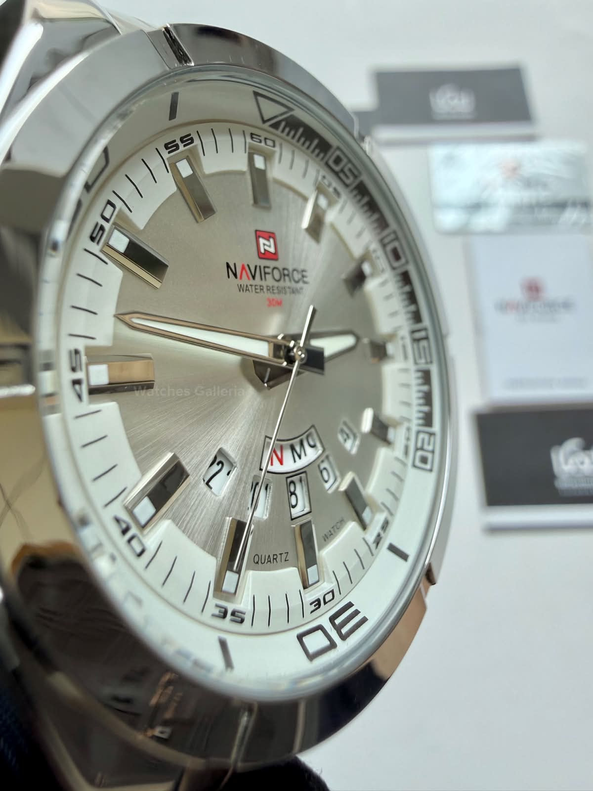 Naviforce NF9038M Original Men’s Watch Silver – Japanese Movement, Mineral Glass & Water Resistant