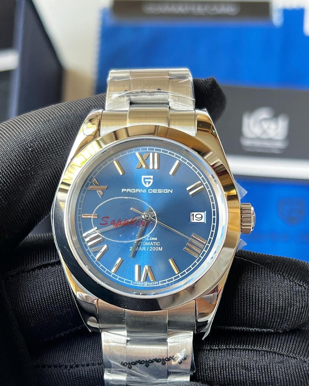 Pagani Design Oyster Date Roman Automatic (Blue) PD1691