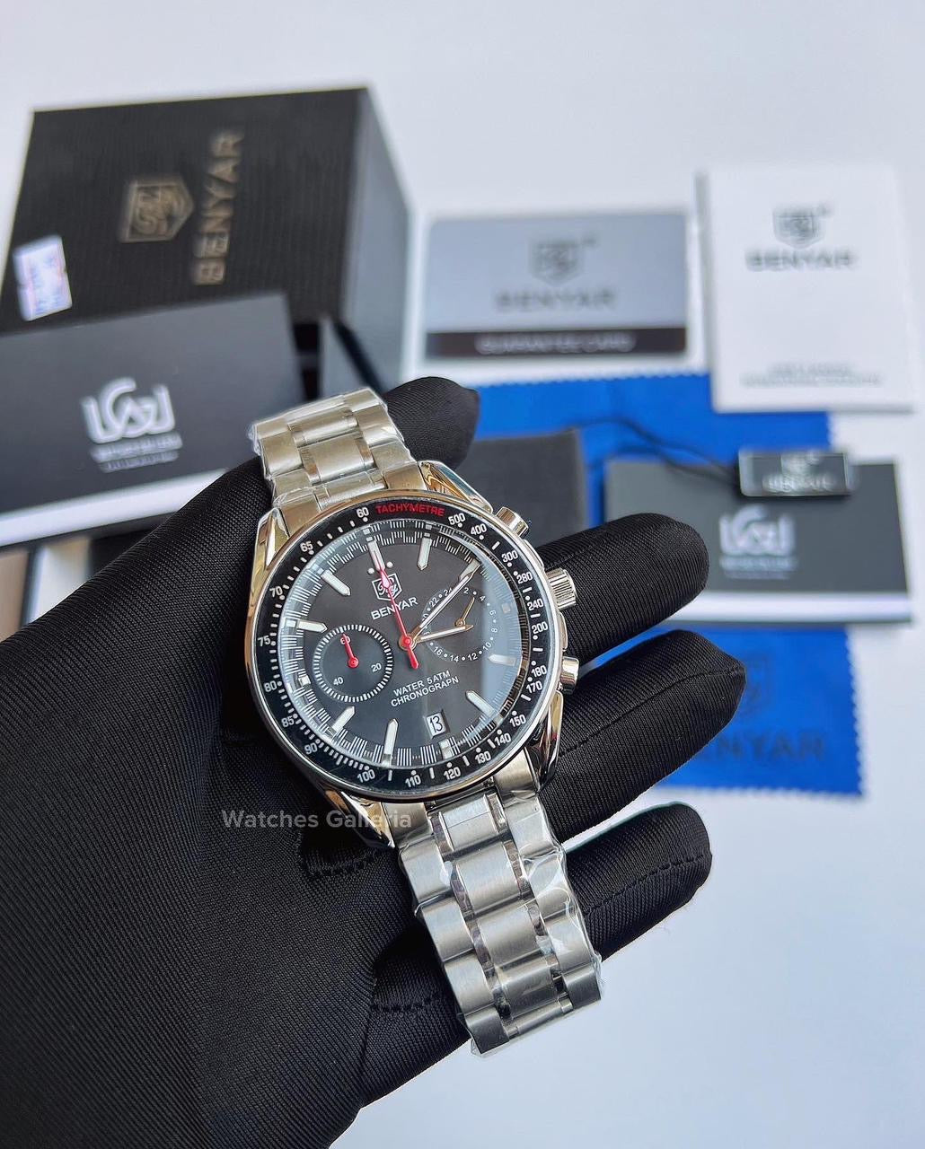Benyar Black Bay Chronograph Quartz (Black) BY5194