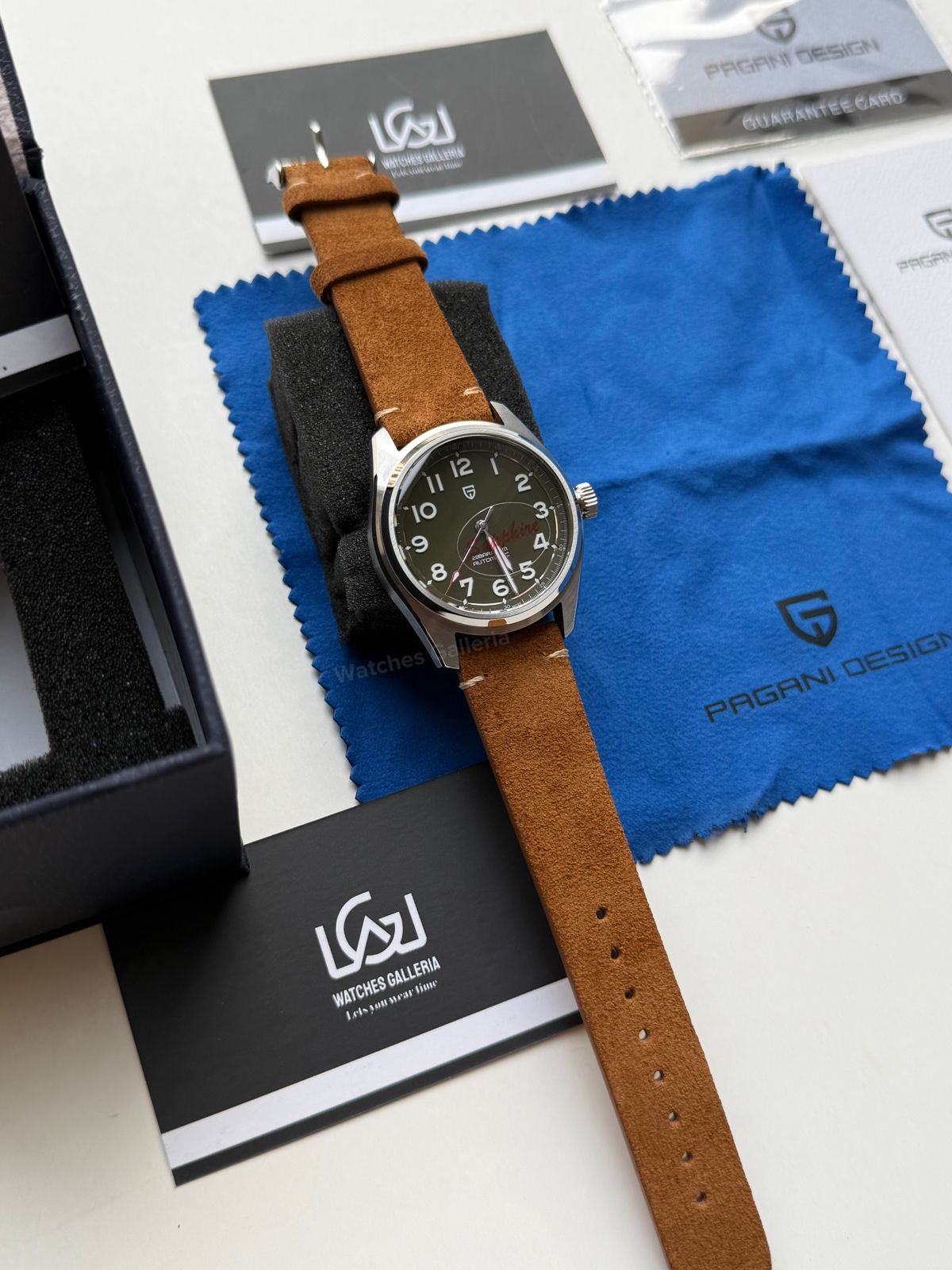 Pagani Design PD1717 Spirit Pilot Automatic (Green Suede Leather Exclusive) Pagani Design in Pakistan