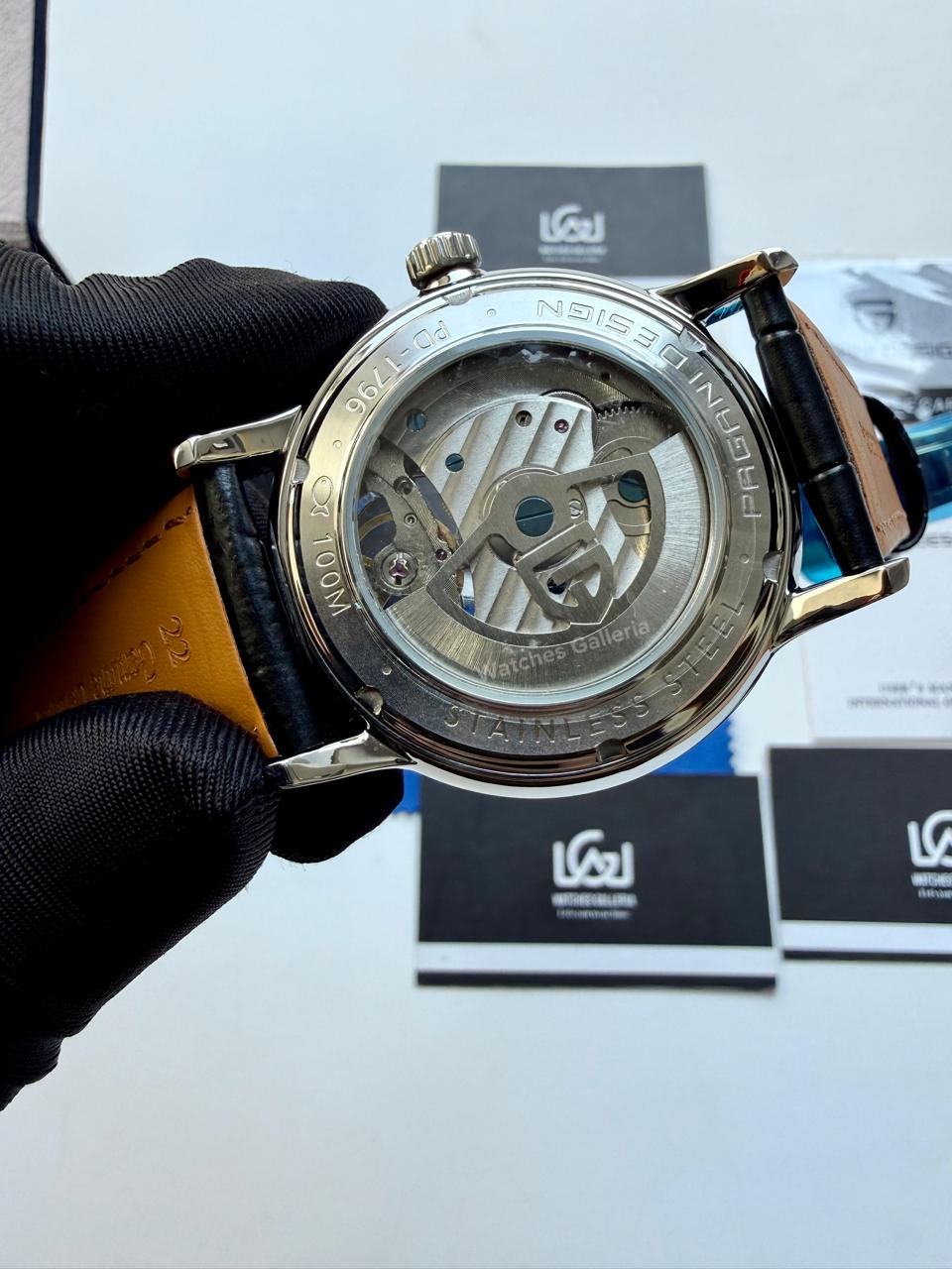 Pagani Design PD1796 Tourbillon Black in Pakistan – Luxury Automatic Mechanical Men’s Watch with Sapphire Crystal & Exhibition Back