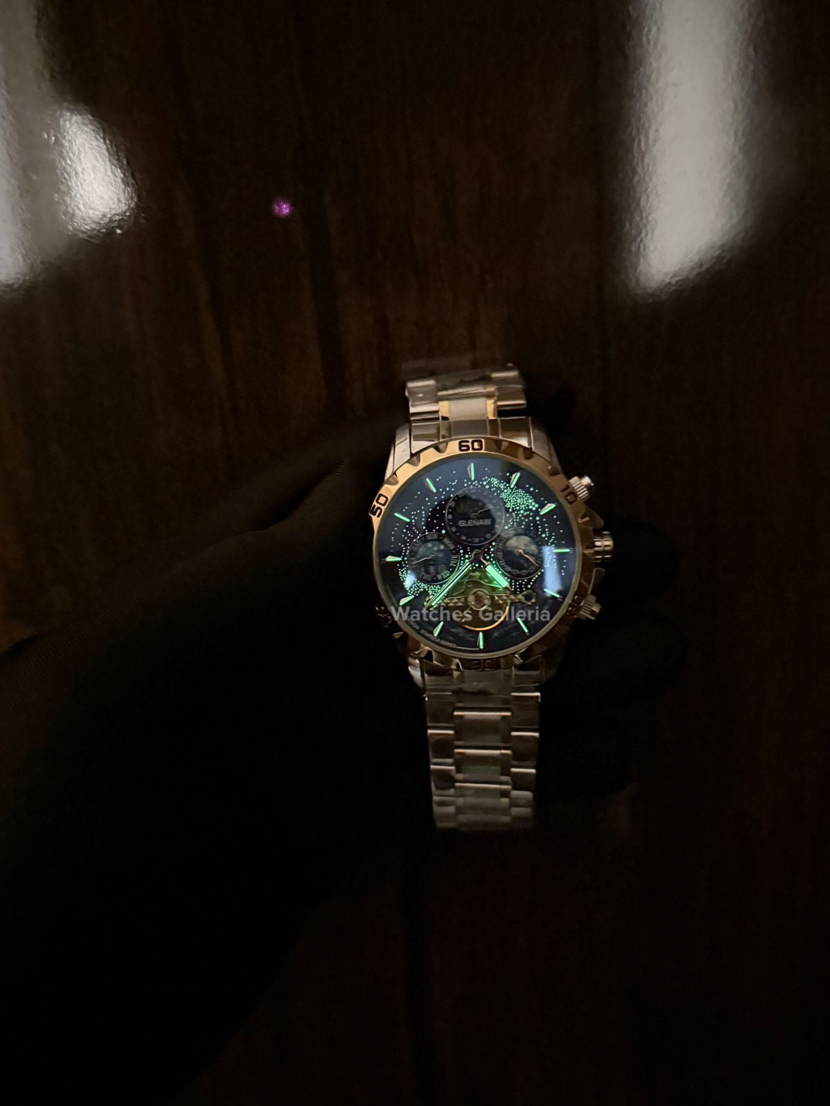 Glenaw Moonphase Automatic (Blue/Gold) GL8919 Watches Galleria