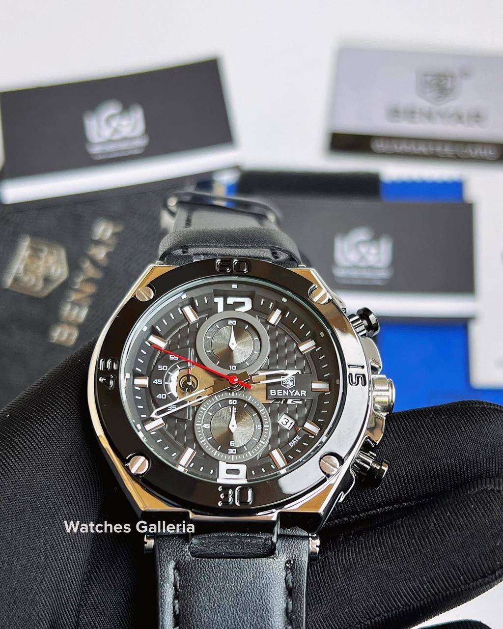 Benyar Chronograph Quartz (Black Silver) BY5151