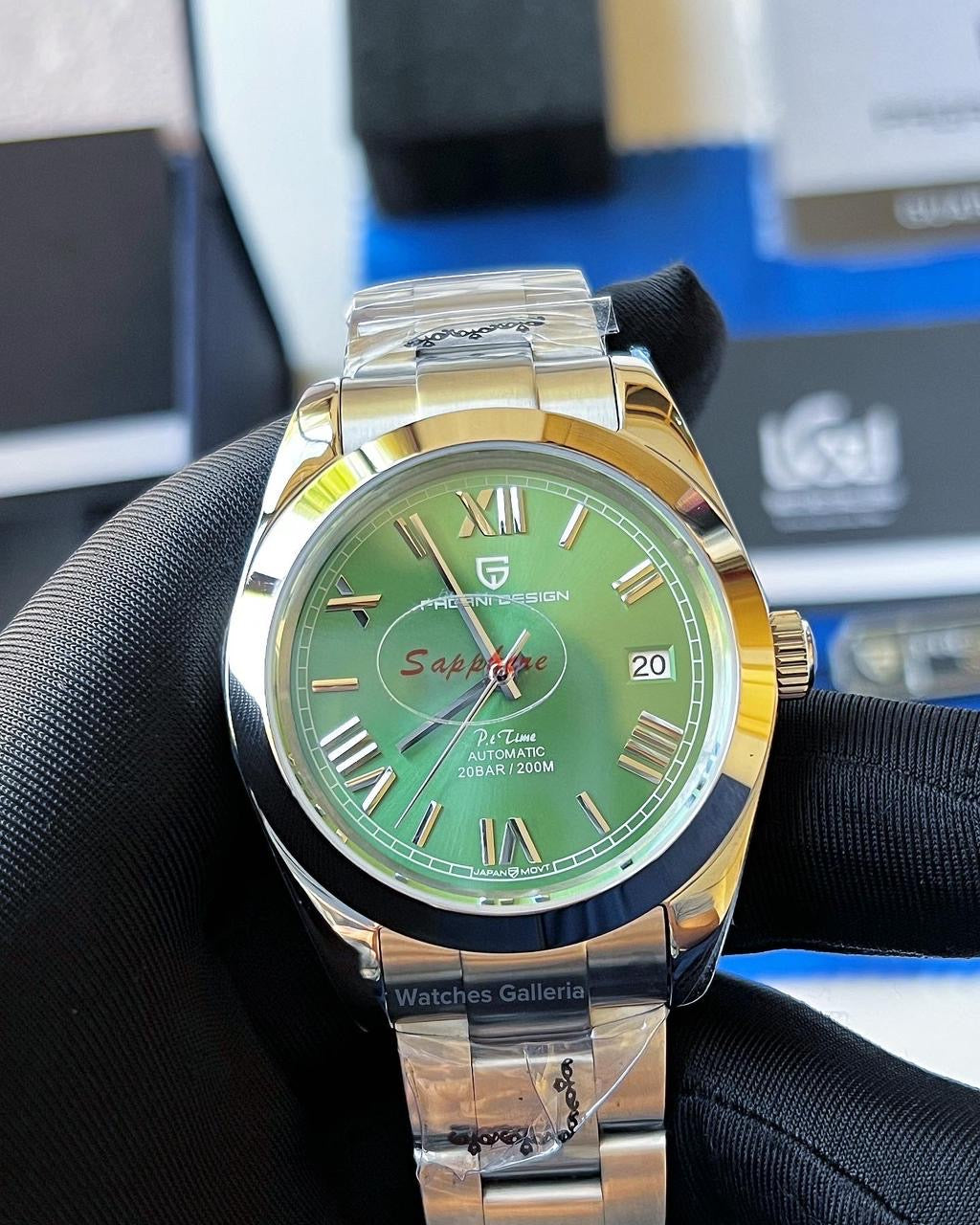 Pagani Design Oyster Date Roman Automatic (Green) PD1691