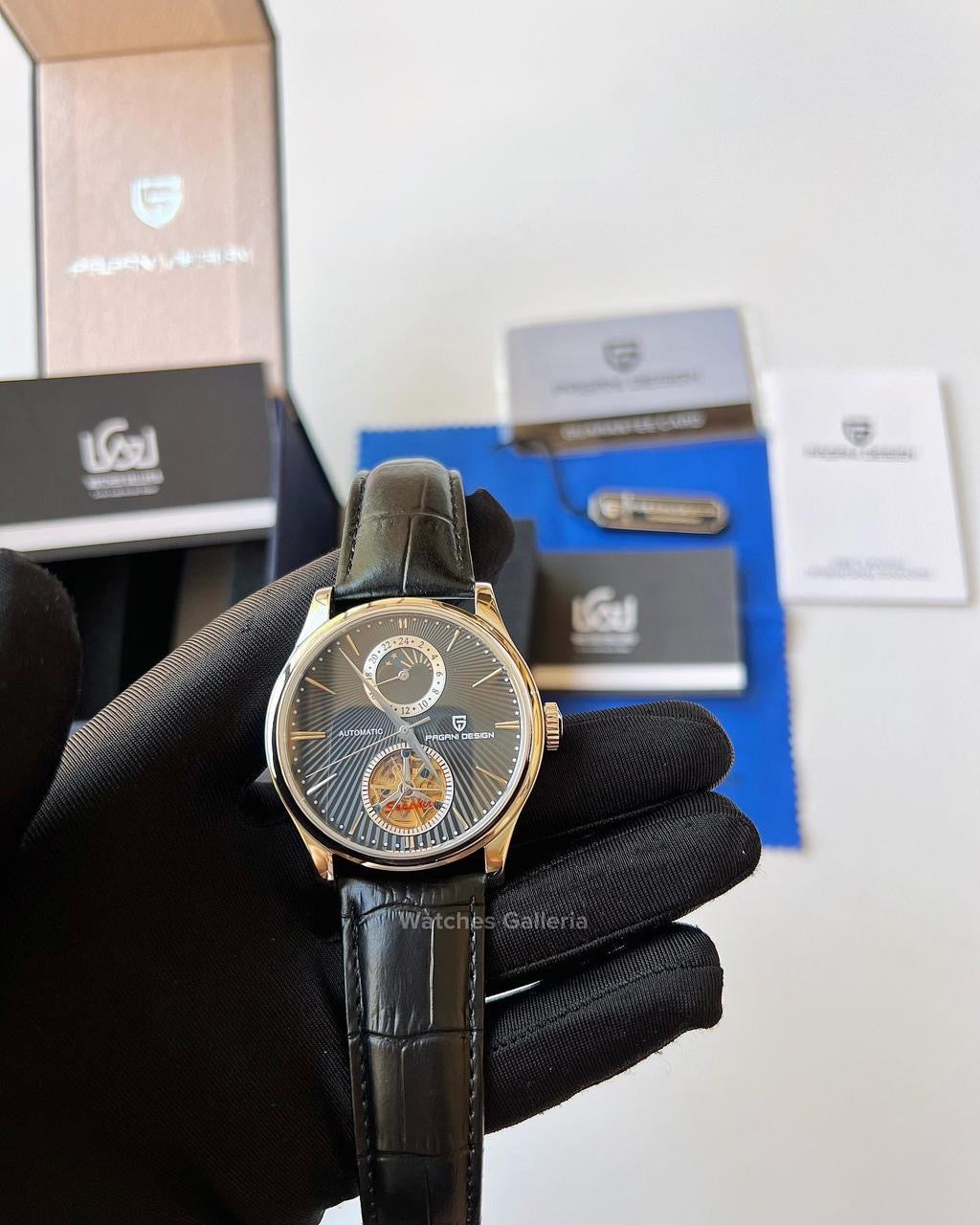 Pagani Design Cocktail Moonphase Tourbillon Automatic (Black) PD1656 "DISCONTINUED"