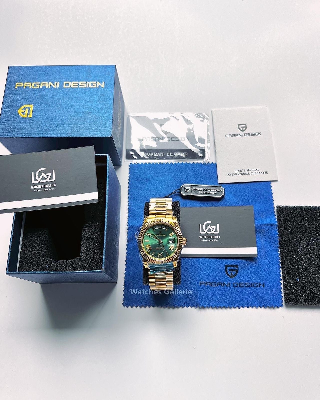 Pagani Design Date Day 36mm Automatic (Gold Green) PD1752