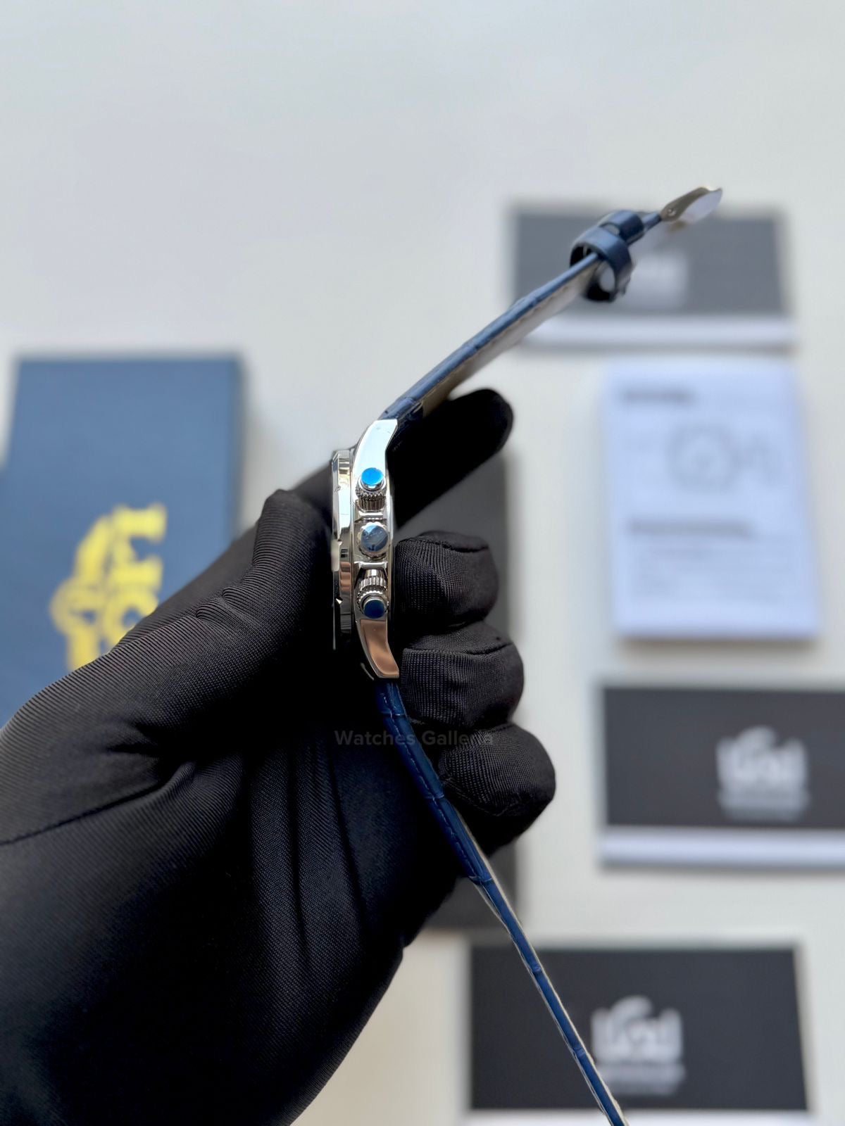 Lige Watch LG89107 Moonphase Chronograph (Blue/Silver) Lige Watch in Pakistan