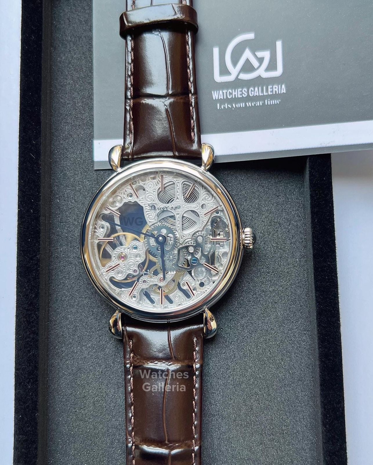 Sugess Skeleton Slimmaster Manual Wind (Brown Silver) SU3600 (Discontinued)