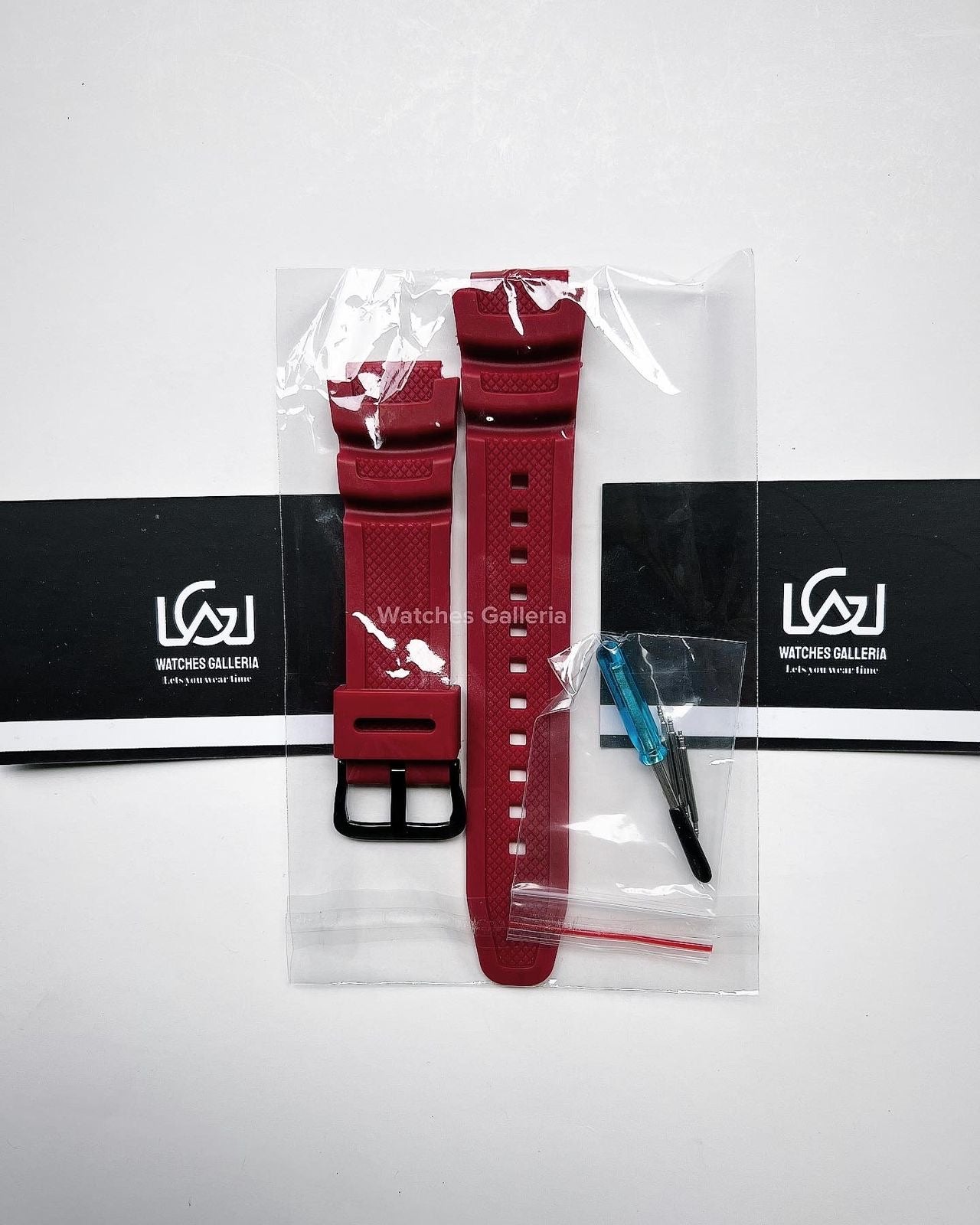 Silicon Straps (Red) For Casio W218H | F108 | AE1100 | AE1200 | SGW300 | MRW200