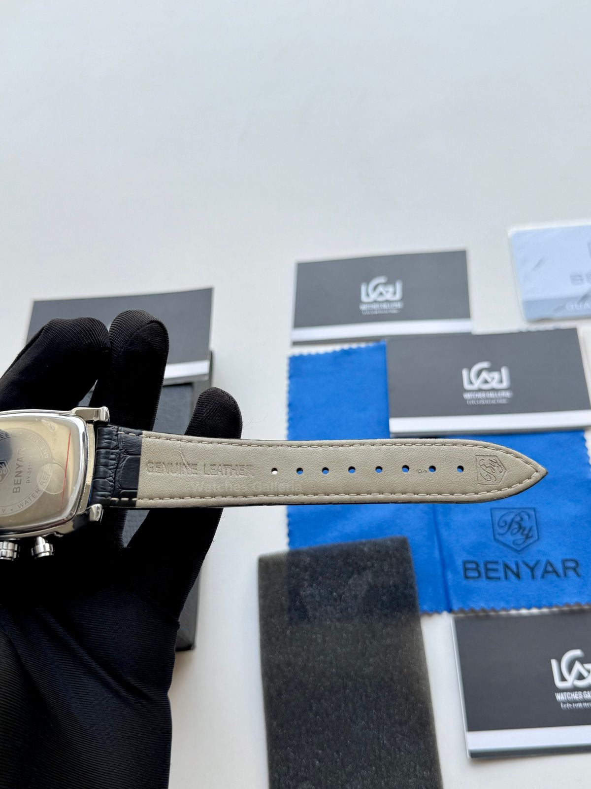 Benyar BY5113 Square Chronograph (Black/Silver) Benyar Watch Pakistan