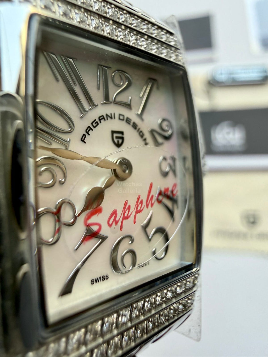 Pagani Design PD1737 Square Ladies Watch Silver White 22mm – Swiss Ronda 762 Quartz | Sapphire Glass | Elegant Stone Dial