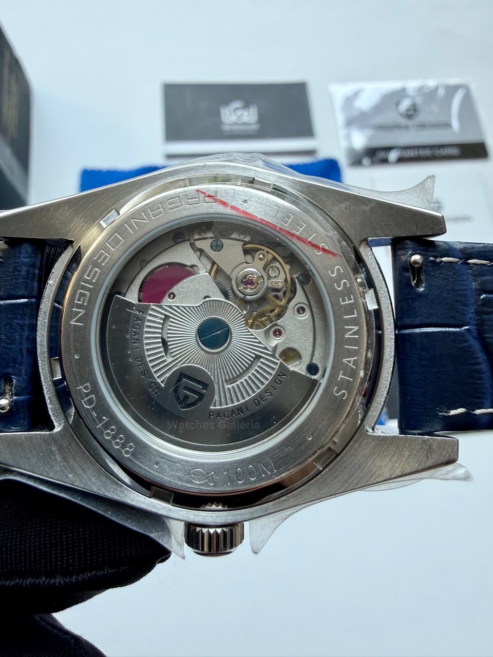 Pagani Design PD1888 Sky Dweller Blue Leather Automatic GMT Watch for Men Sapphire Crystal Original Pagani Design Watch Pakistan