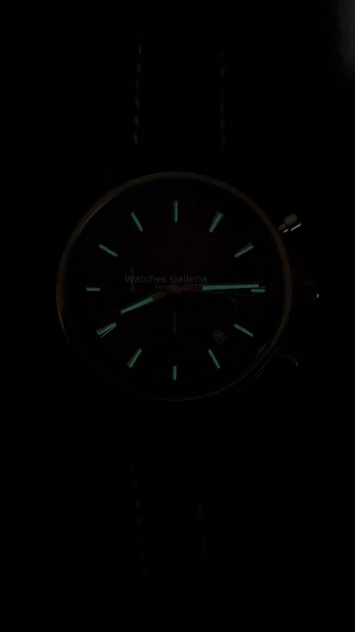 Benyar BY5213 Black Purple Men’s Luxury Quartz Leather Strap Watch – Waterproof Stainless Steel Analog Wrist Watch with Luminous Hands | Original Benyar Pakistan | Watches Galleria