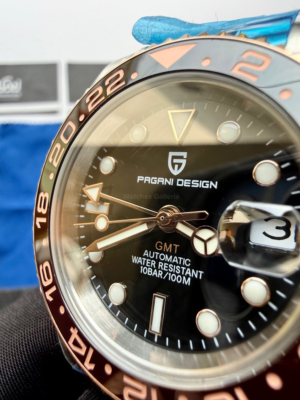 Pagani Design PD1662 GMT Master II Rootbeer Jubilee Limited Edition Automatic Watch | DG5833 GMT | Sapphire Crystal | 100M Waterproof | Pakistan