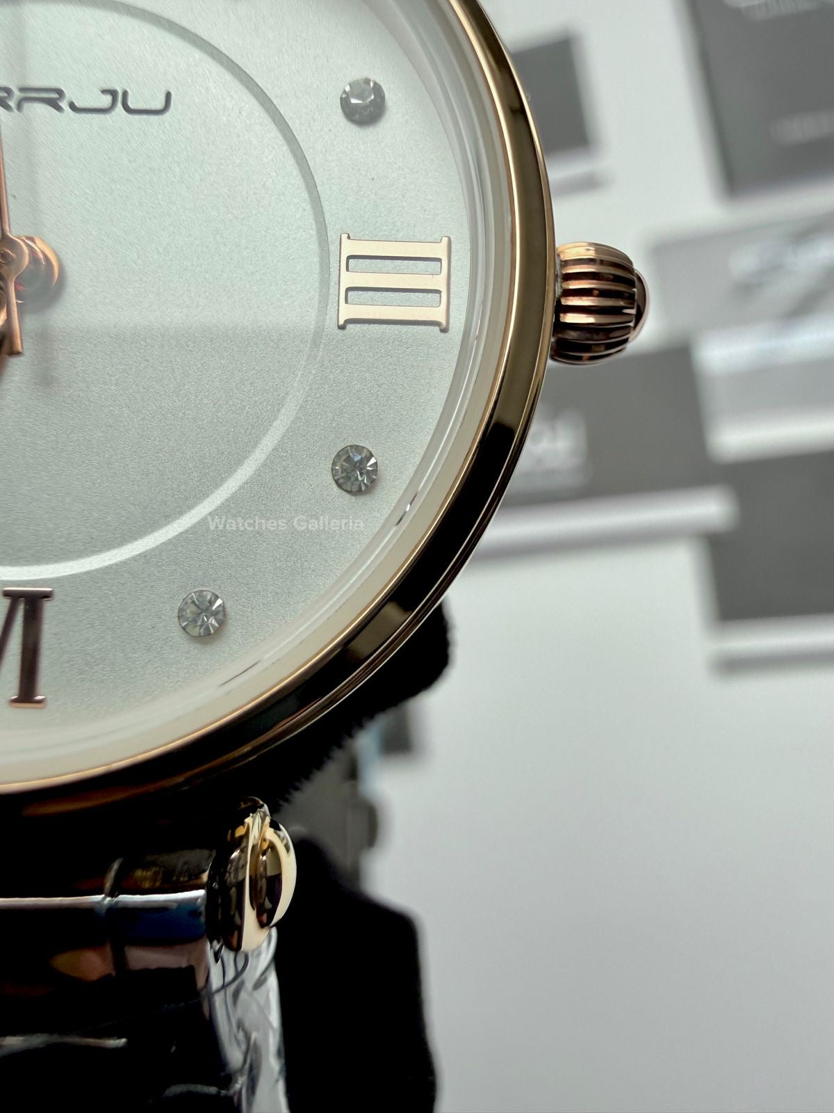 Crrju 2178 Ladies Watch Quartz (White/Rose Gold) CRRJU Watch Pakistan