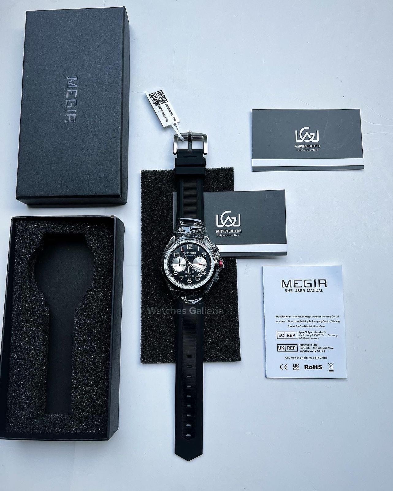 Megir Panda Chronograph Quartz (Black) MN2230