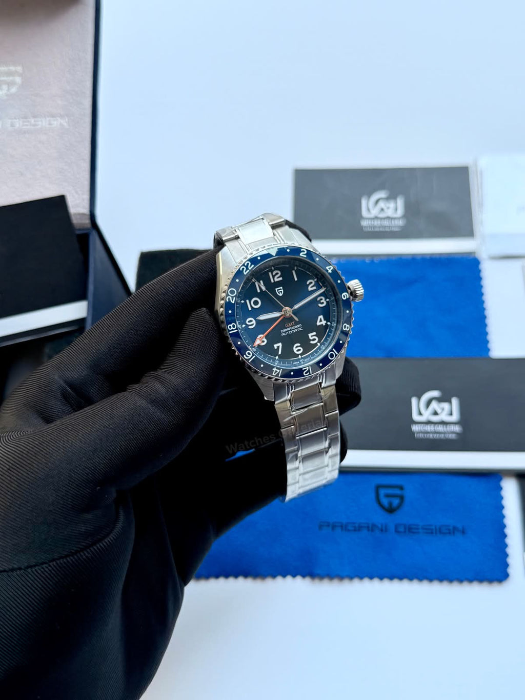 Pagani Design PD1784 GMT Automatic Watch – Seiko NH34 Dual Time Zone | 200M Waterproof Sapphire Crystal | Ceramic Bezel Luxury Sports Watch | Pagani Design Pakistan