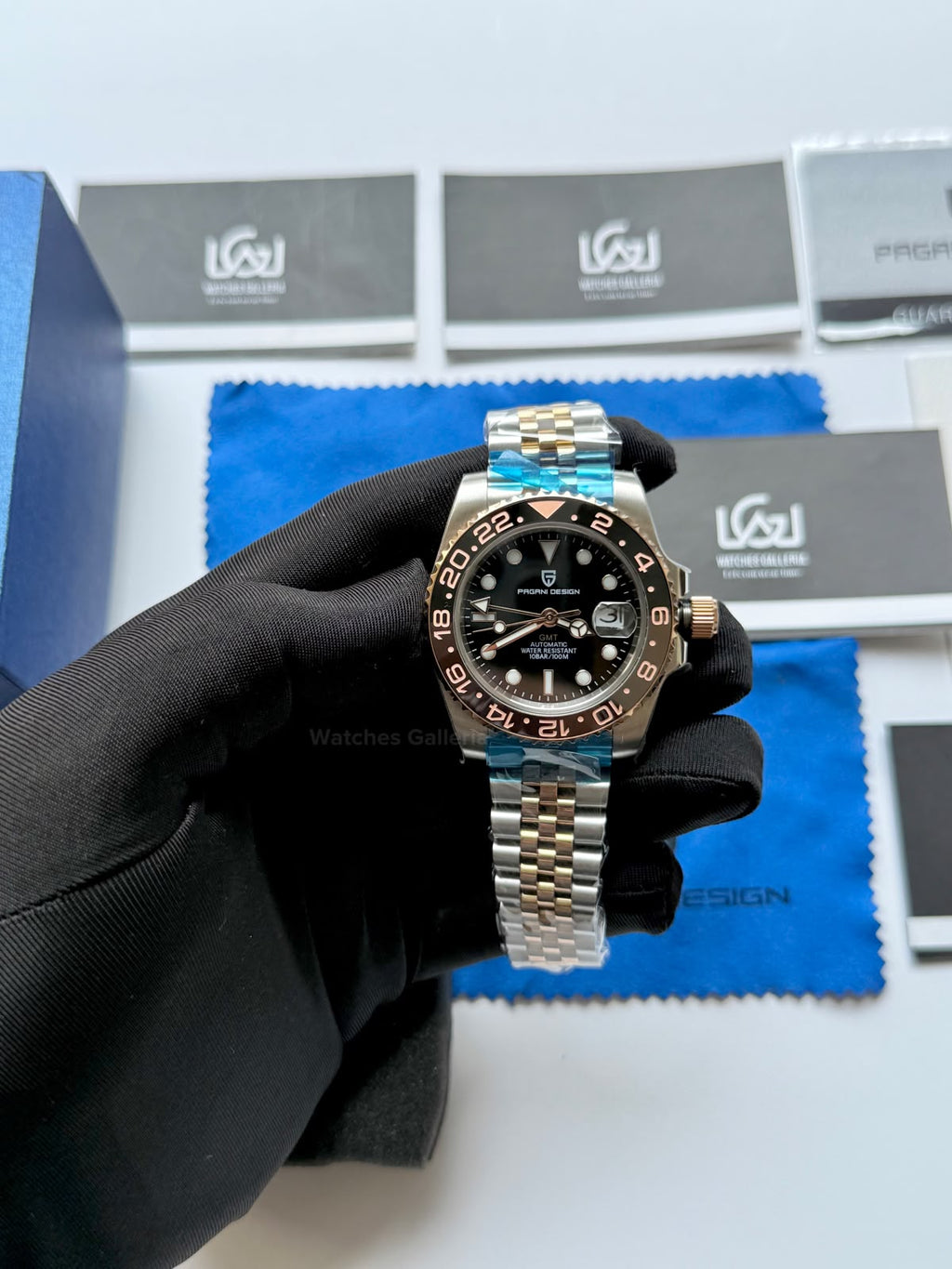 Pagani Design PD1662 GMT Master II Rootbeer Jubilee Limited Edition Automatic Watch | DG5833 GMT | Sapphire Crystal | 100M Waterproof | Pakistan